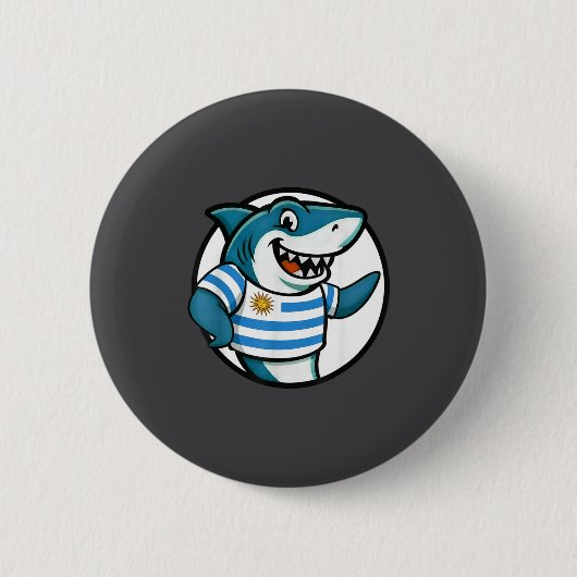 Uruguay-Flagge-Hai Lustiger Uruguayer  Button (Vorderseite)