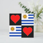Uruguay Flagge Herz Niedlich Patriotic Uruguayan Karte (Stehend Vorderseite)