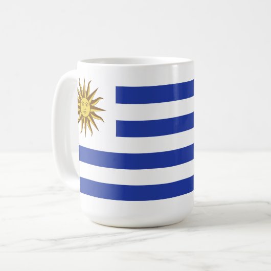 Uruguay-Flagge Kaffeetasse (Vorderseite Links)