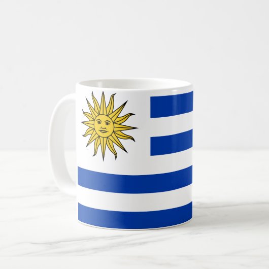 Uruguay-Flagge Kaffeetasse (Vorderseite Links)
