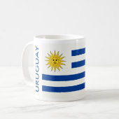 URUGUAY-FLAGGE KAFFEETASSE (Vorderseite Links)