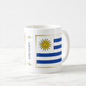 Uruguay-Flagge + Karten-Tasse Kaffeetasse (VorderseiteRechts)