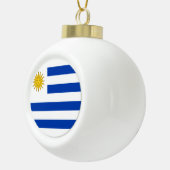 Uruguay-Flagge Keramik Kugel-Ornament (Rechts)