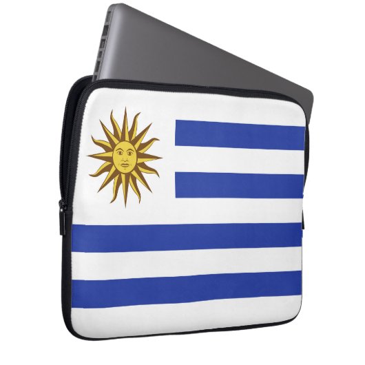 Uruguay-Flagge Laptopschutzhülle (Vorne Rechts)