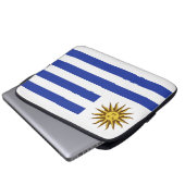 Uruguay-Flagge Laptopschutzhülle (Vorne Knopf)