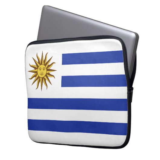 Uruguay-Flagge Laptopschutzhülle (Vorderseite Links)