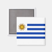 Uruguay-Flagge Magnet (Vorderseite/Rückseite)