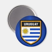 Uruguay-Flagge Magnet (Vorderseite/Rückseite)