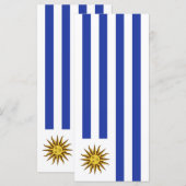 Uruguay-Flagge Menükarte (Vorne/Hinten)