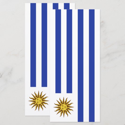 Uruguay-Flagge Menükarte (Vorne/Hinten)