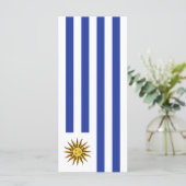 Uruguay-Flagge Menükarte (Stehend Vorderseite)
