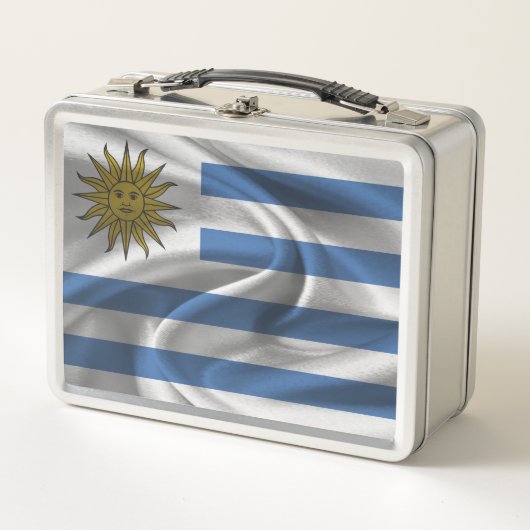 Uruguay-Flagge Metall Brotdose (Vorderseite)