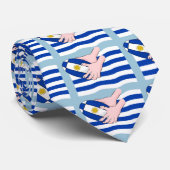 Uruguay-Flagge mit Cartoon Rugby Ball Krawatte (Gerollt)