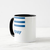Uruguay-Flagge mit Namen Tasse (Vorderseite Links)