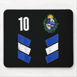 Uruguay-Flagge Nummer 10 Fußball-Fan Männer Frauen Mousepad