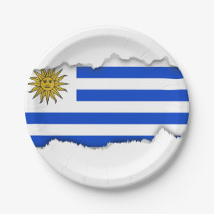 Uruguay-Flagge Pappteller