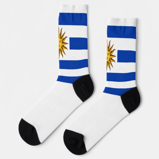 Uruguay-Flagge Patriotischer Uruguayischer Nationa Socken (Linkes Detail)