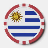 Uruguay-Flagge Pokerchips (Vorderseite)
