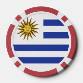 Uruguay-Flagge Pokerchips (Rückseite)