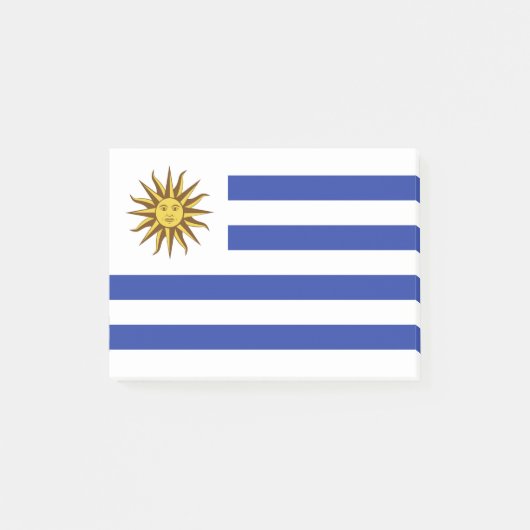 Uruguay-Flagge Post-it Klebezettel (Vorderseite)