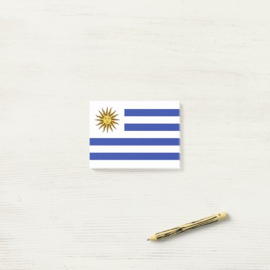 Uruguay-Flagge Post-it Klebezettel (Auf Schreibtisch)