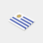 Uruguay-Flagge Post-it Klebezettel (angewinkelt)