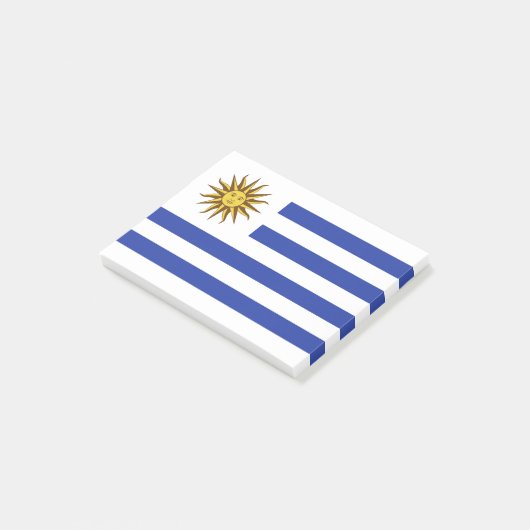 Uruguay-Flagge Post-it Klebezettel (angewinkelt)