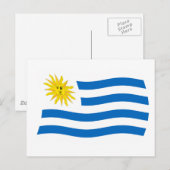 Uruguay-Flagge Postkarte (Vorne/Hinten)