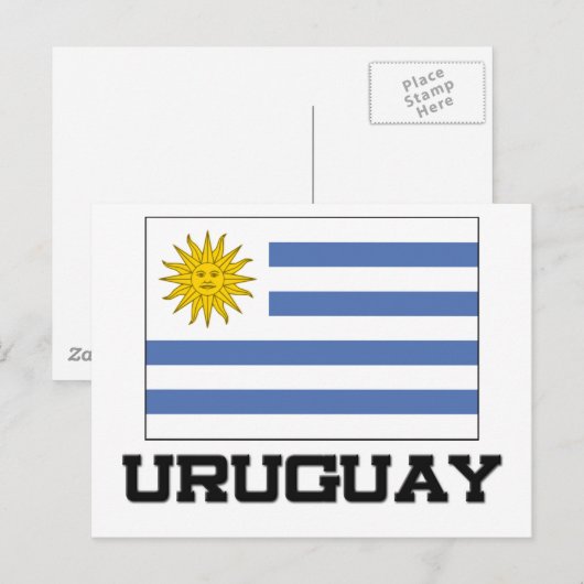 Uruguay-Flagge Postkarte (Vorne/Hinten)