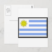 Uruguay-Flagge Postkarte (Vorne/Hinten)