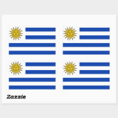 Uruguay-Flagge Rechteckiger Aufkleber (Blatt)