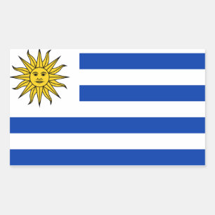 Uruguay-Flagge Rechteckiger Aufkleber