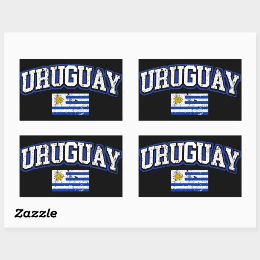 Uruguay-Flagge Rechteckiger Aufkleber (Blatt)