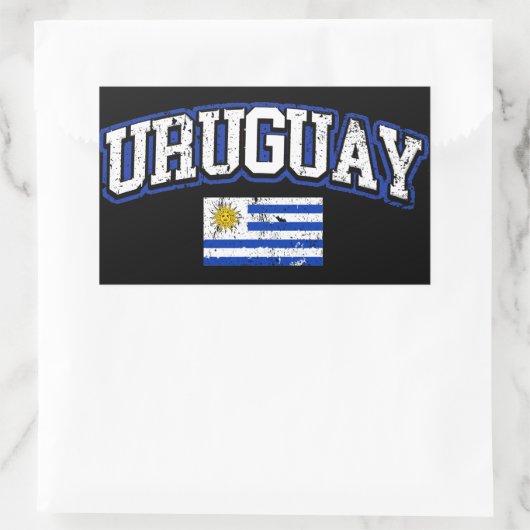 Uruguay-Flagge Rechteckiger Aufkleber (Tasche)