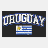 Uruguay-Flagge Rechteckiger Aufkleber (Vorderseite)