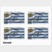 Uruguay-Flagge Rechteckiger Aufkleber (Blatt)