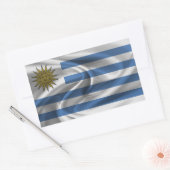 Uruguay-Flagge Rechteckiger Aufkleber (Umschlag)