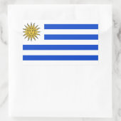 Uruguay-Flagge Rechteckiger Aufkleber (Tasche)