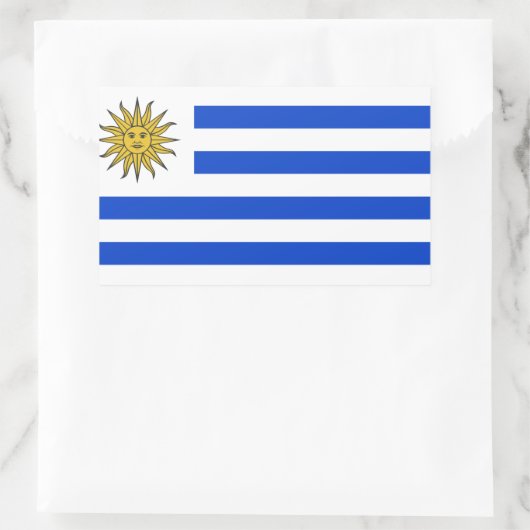 Uruguay-Flagge Rechteckiger Aufkleber (Tasche)