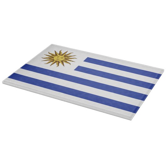 Uruguay-Flagge Schneidebrett (Ecke)
