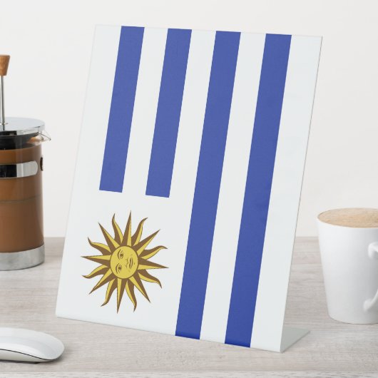 Uruguay-Flagge Sockelschild (In Situ)
