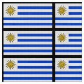 Uruguay-Flagge Stoff (Nahaufnahme)