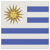Uruguay-Flagge Stoff (Nahaufnahme)