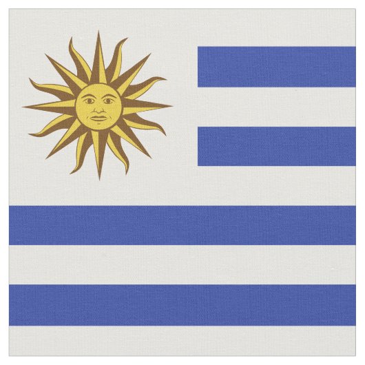 Uruguay-Flagge Stoff (Nahaufnahme)