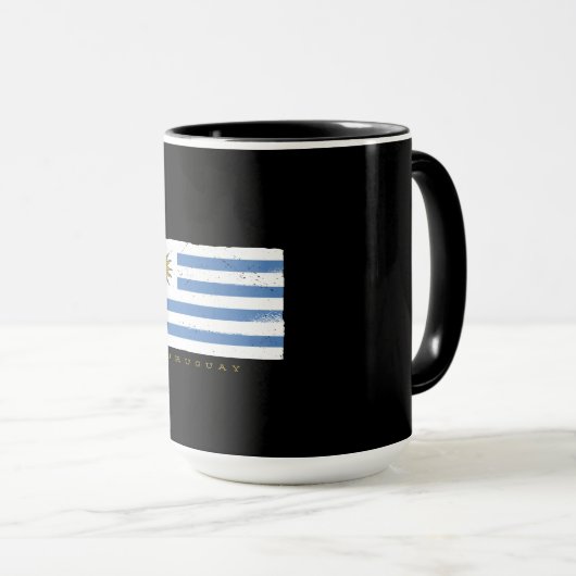 Uruguay-Flagge Tasse (VorderseiteRechts)