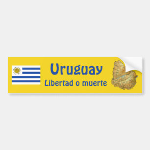 Uruguay-Flagge und Karte Aufkleber Autoaufkleber