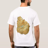 Uruguay-Flagge und Karten-T - Shirt (Rückseite)