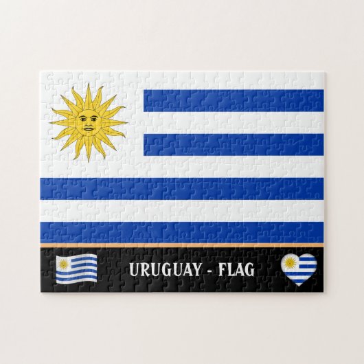 Uruguay-Flagge und Uruguay-Land / Uruguay Puzzle (Horizontal)