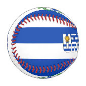 Uruguay-Flagge und Wappen Patriotisch Baseball (Vorderseite Links)