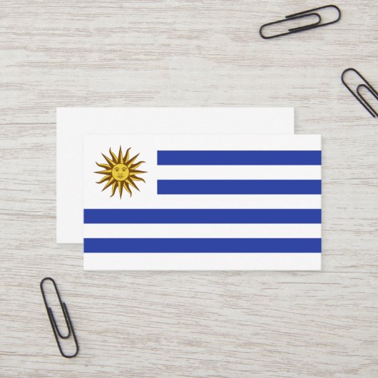 Uruguay-Flagge Visitenkarte (Vorderseite/Rückseite Beispiel)